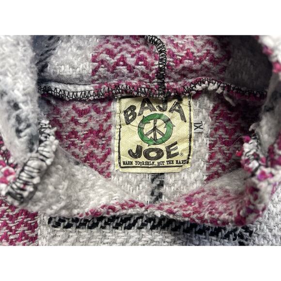 BAJA JOE Aztec Mexican Blanket Hoodie Drug Rug Pullover Hooded Sweatshirt XL - Picture 2 of 10